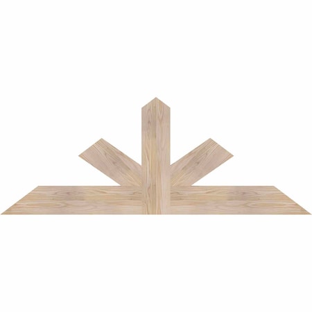 Ekena Millwork Saratoga Smooth Timber Gable Bracket, Douglas Fir, 60"W x 22"H x 1 1/2"D x 5 1/2"F, 9/12 Pitch GBW060X22X0206SAR00SDF